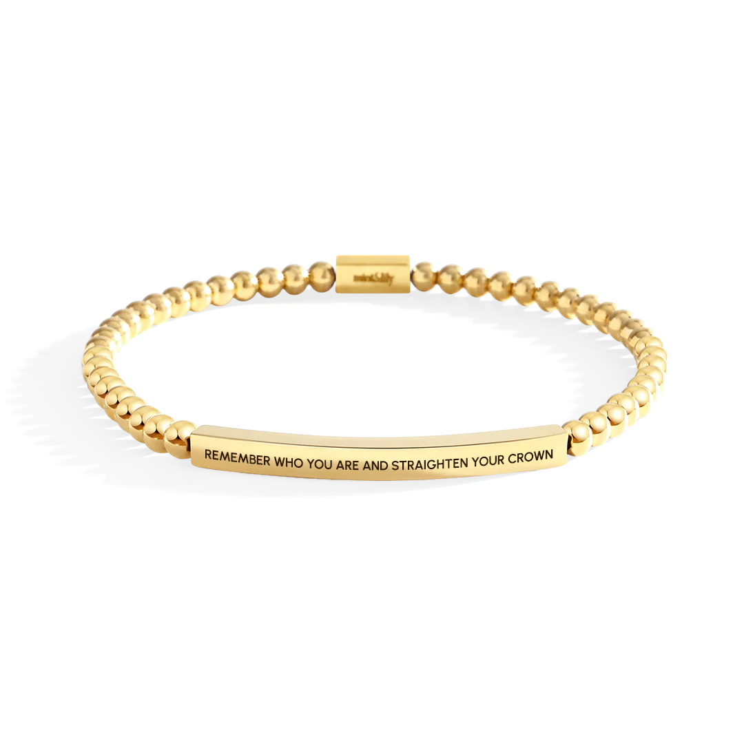 Remember Who You Are and Straighten Your Crown Beaded Inspire Bracelet