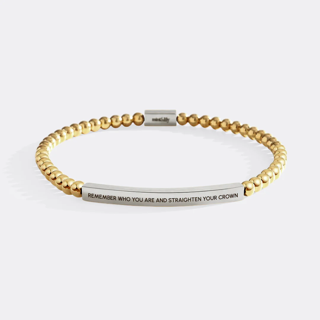 Remember Who You Are and Straighten Your Crown Beaded Inspire Bracelet - Image 3