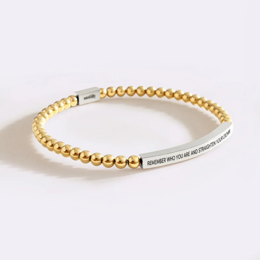 Remember Who You Are and Straighten Your Crown Beaded Inspire Bracelet - Image 4