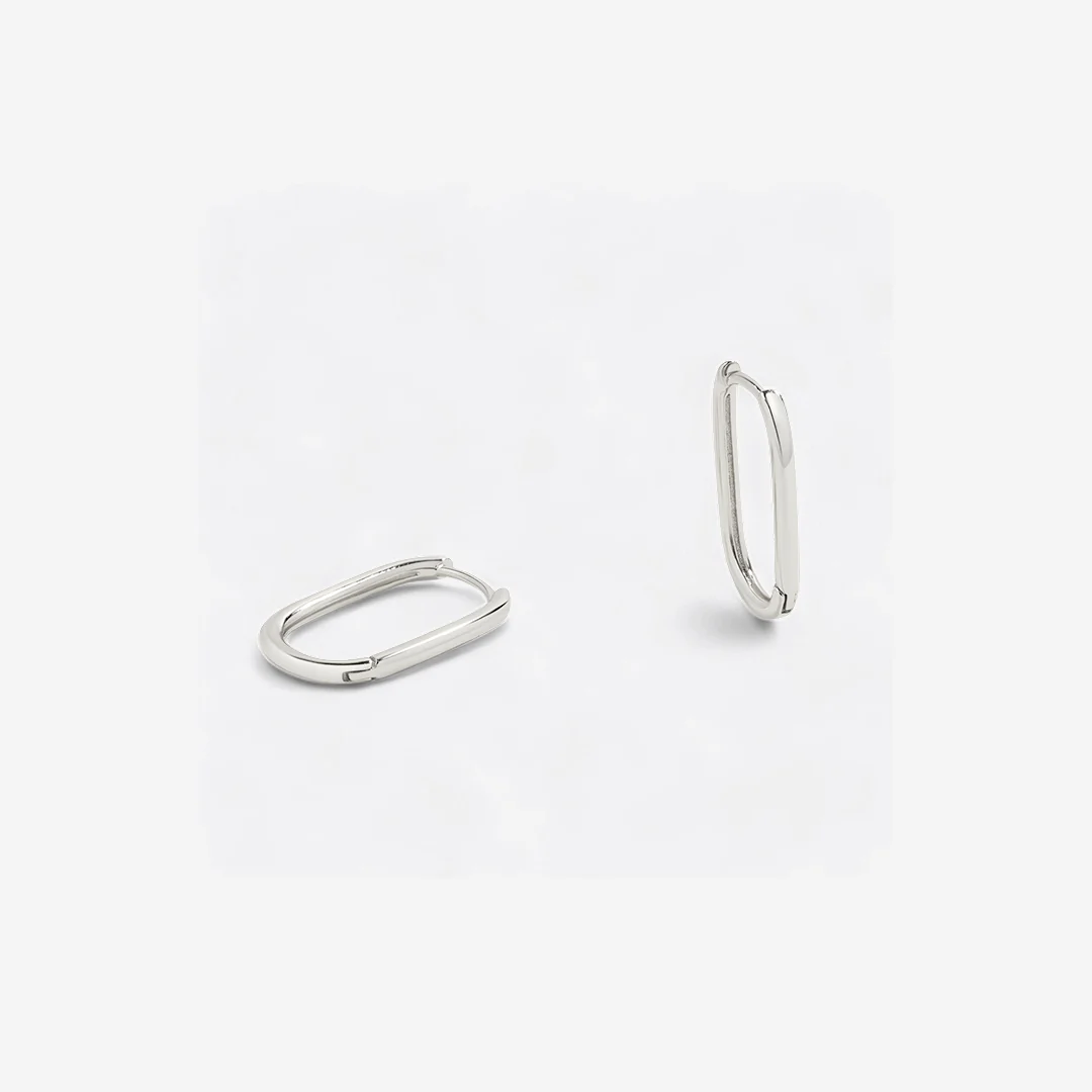 Retro Box Huggie Hoop Earrings - Image 12