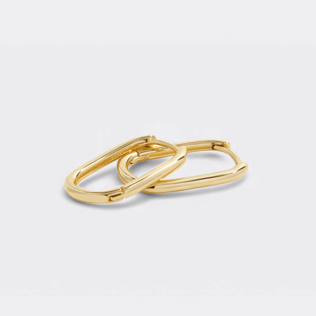 Retro Box Huggie Hoop Earrings - Image 40