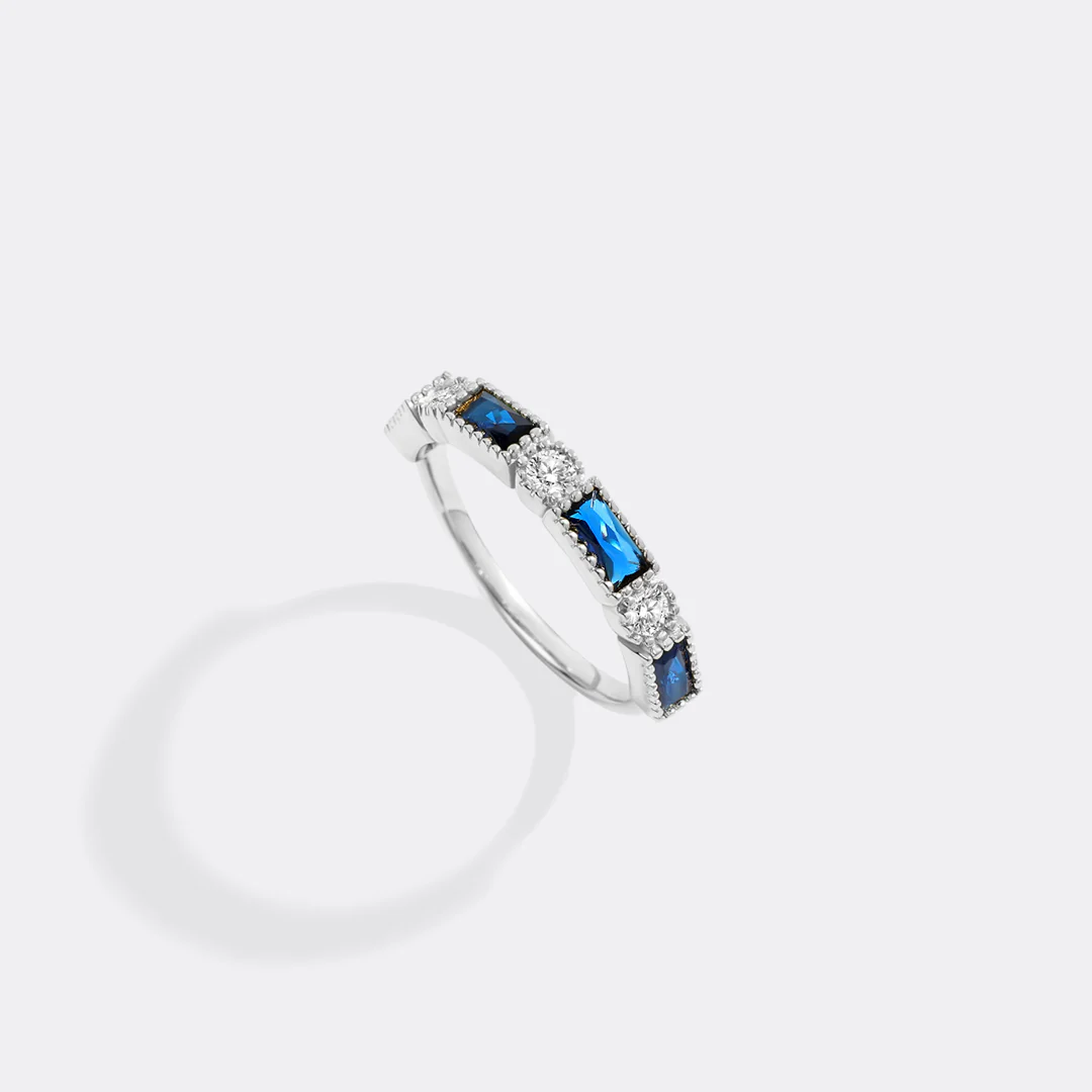 Personalized Round and Baguette Birthstone Ring - Image 30