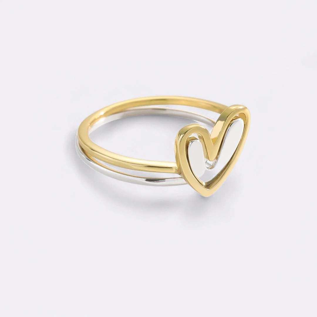 Self Love Layered Heart Ring - Image 9