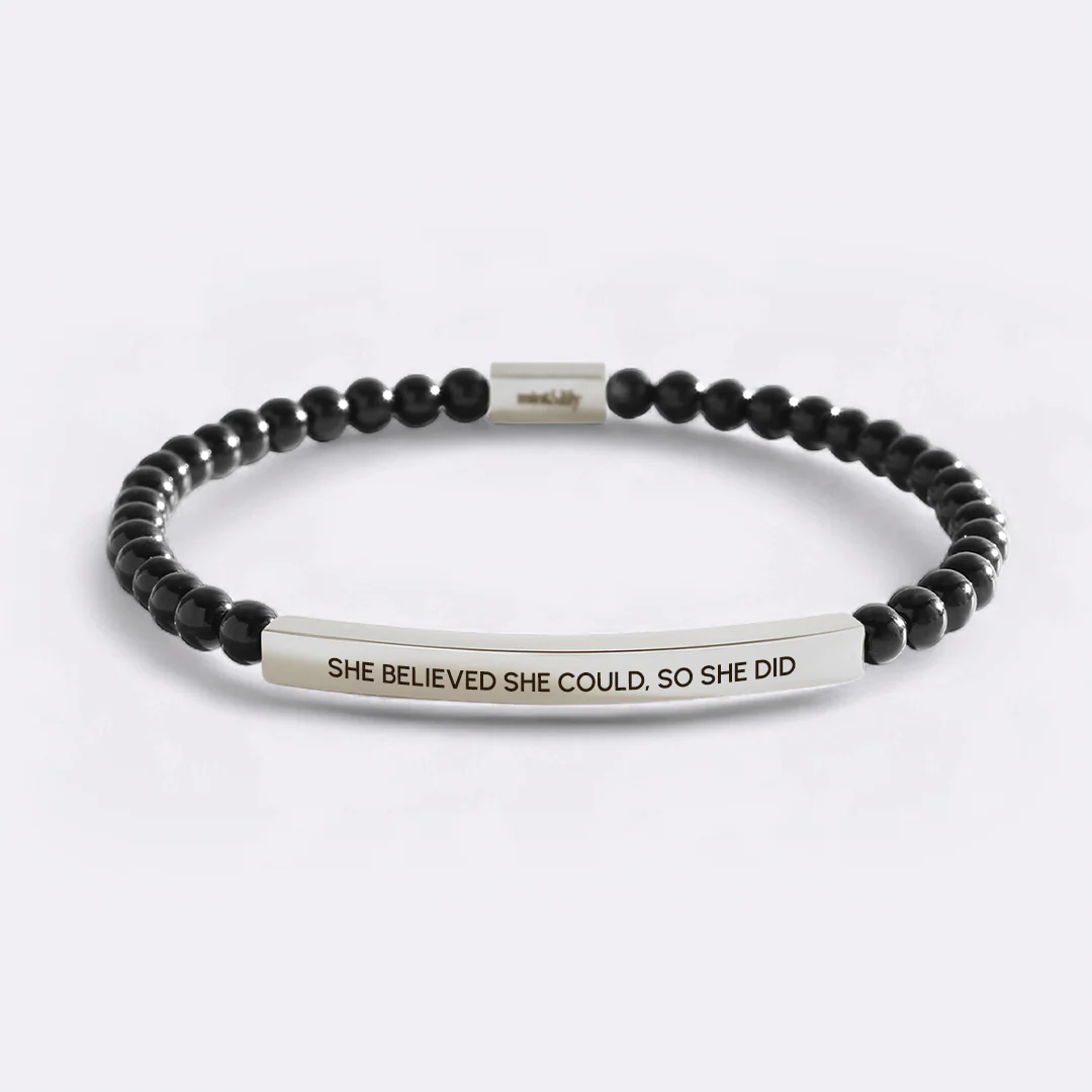 She Believed She Could, So She Did Beaded Inspire Bracelet - Image 13
