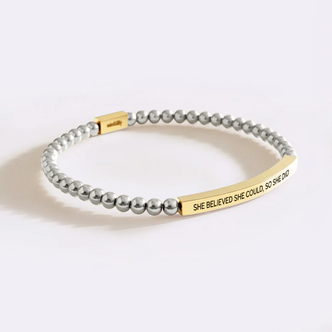 She Believed She Could, So She Did Beaded Inspire Bracelet - Image 6