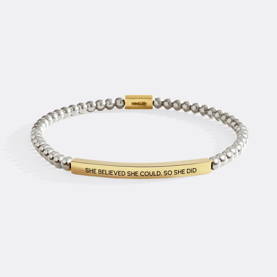 She Believed She Could, So She Did Beaded Inspire Bracelet - Image 7