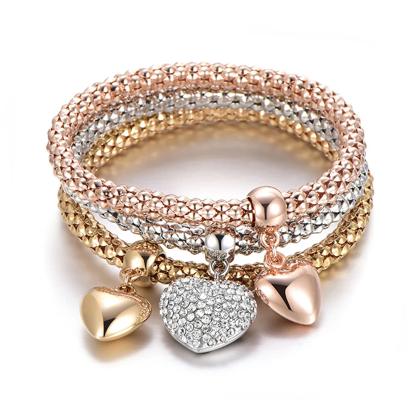 Solid Hearts Metal Bracelet - Image 4