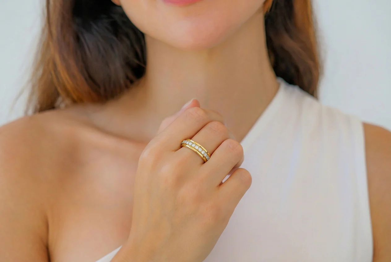 Spinning Fidget Eternity Ring - Image 4