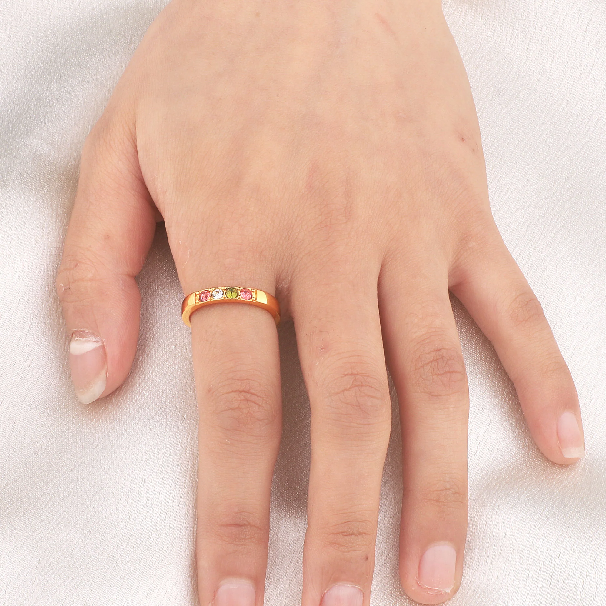 Stackable Birthstones Band Ring - Image 4