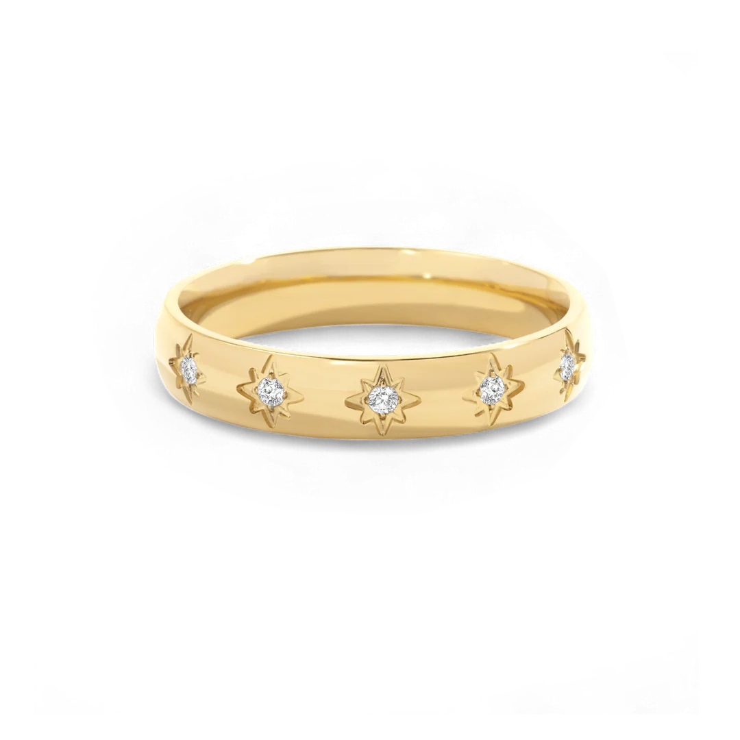 Star Set Stacking Ring - Image 4