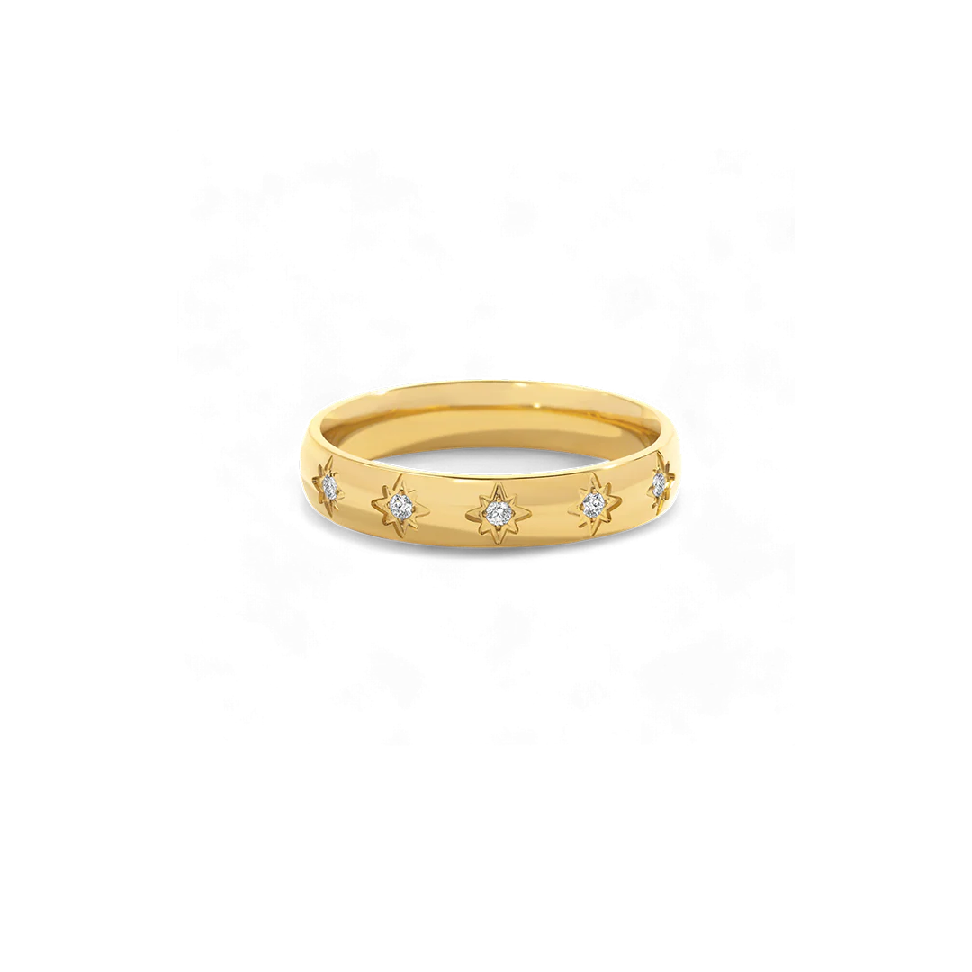 Star Set Stacking Ring - Image 6