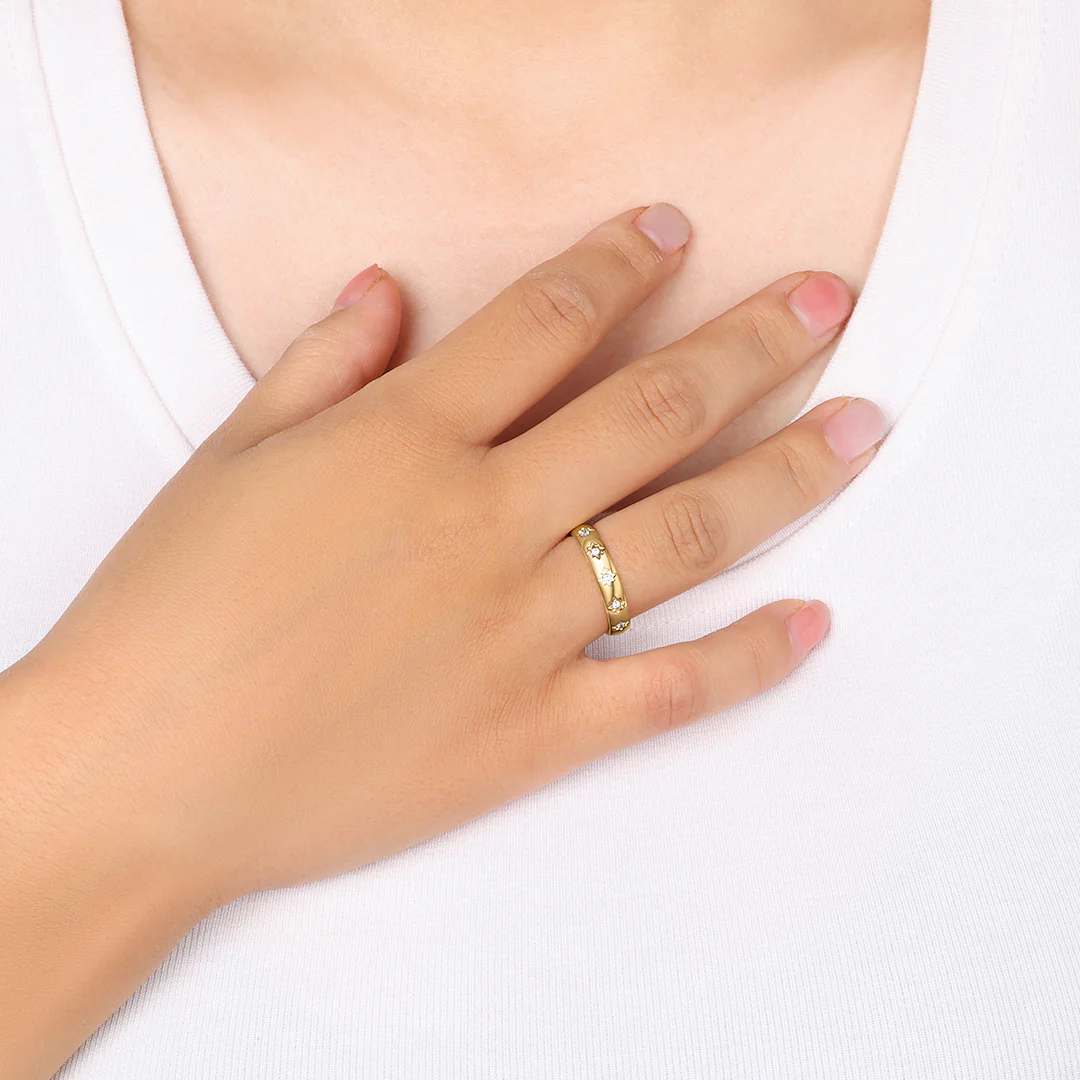 Star Set Stacking Ring - Image 8