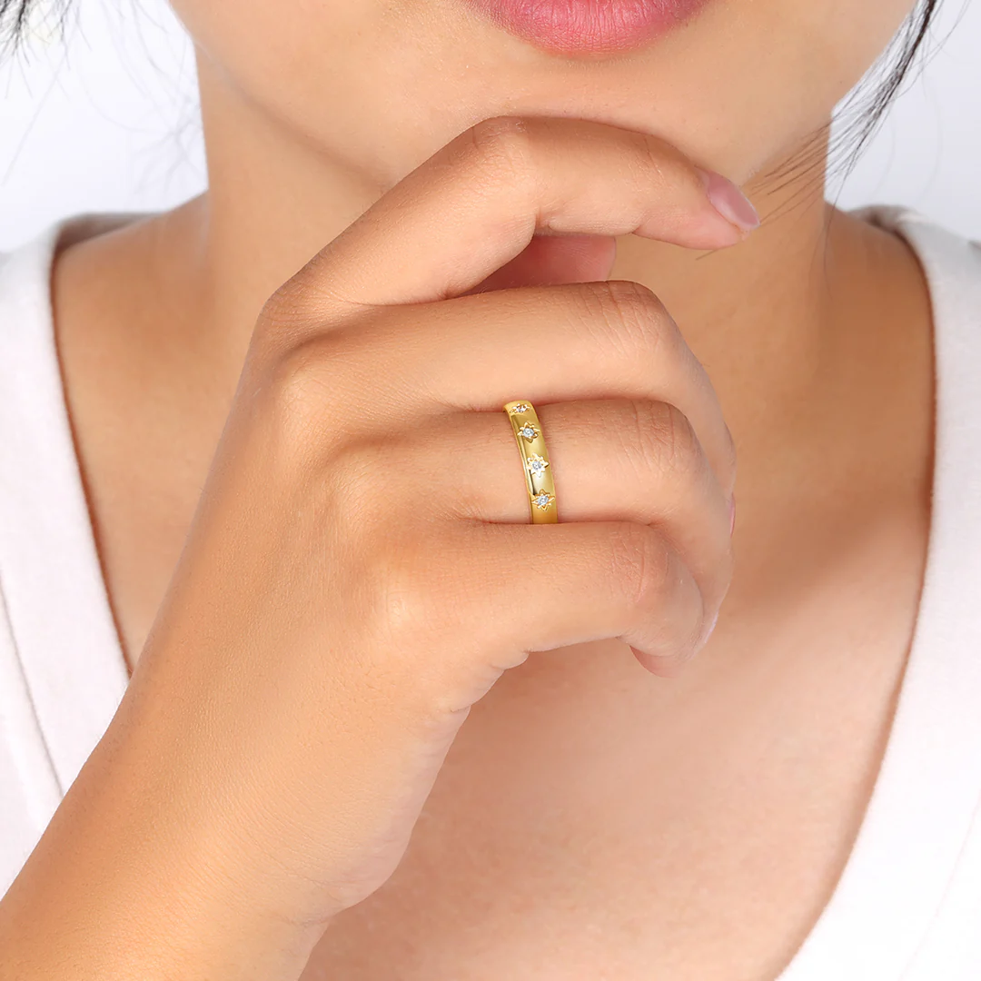 Star Set Stacking Ring - Image 9