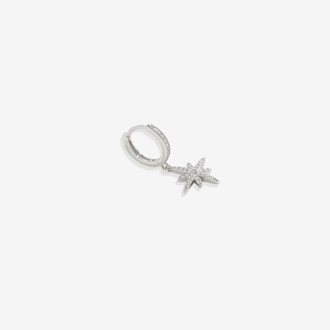 Starburst Drop Huggie Earrings - Image 10