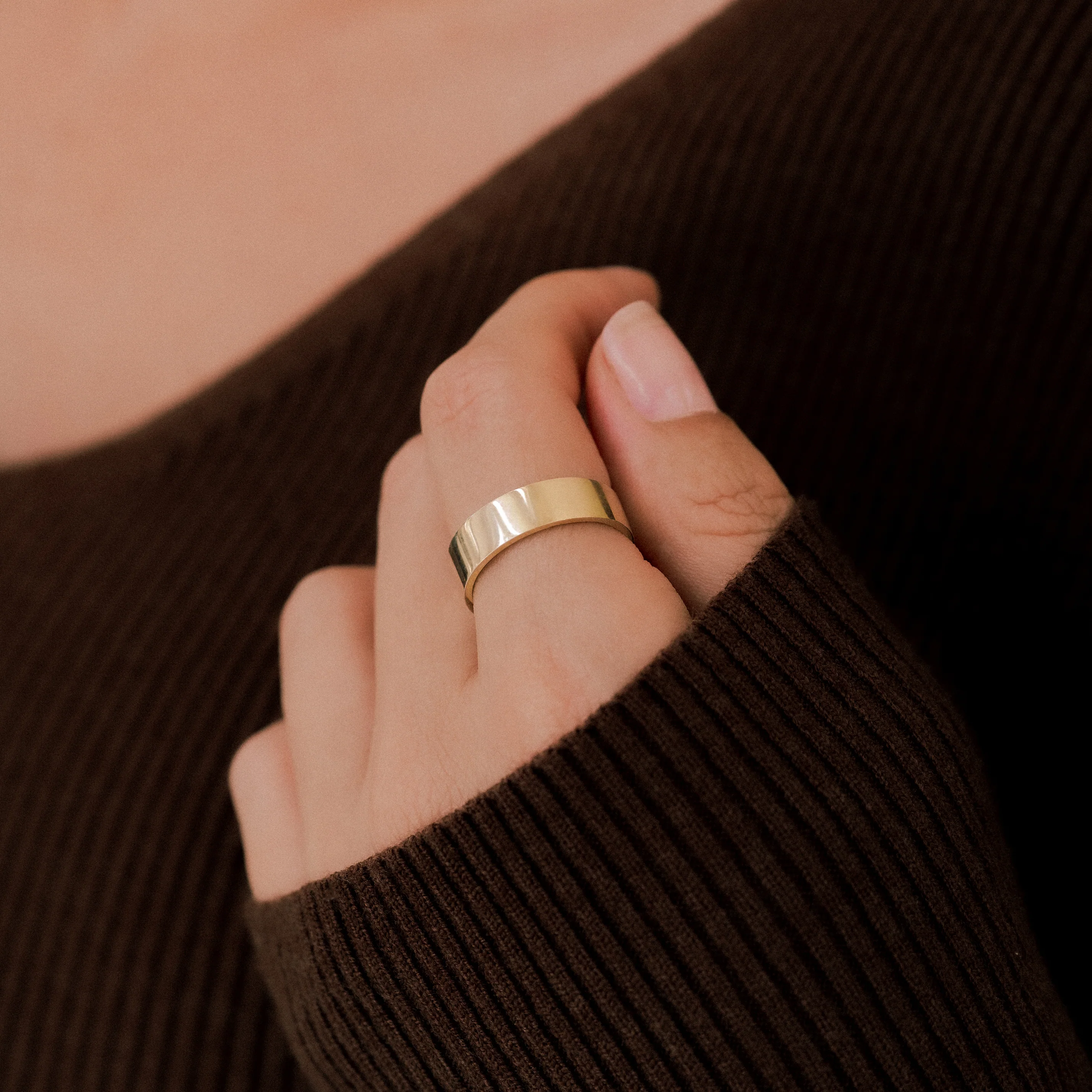 Gold Statement Stacking Ring - Image 8