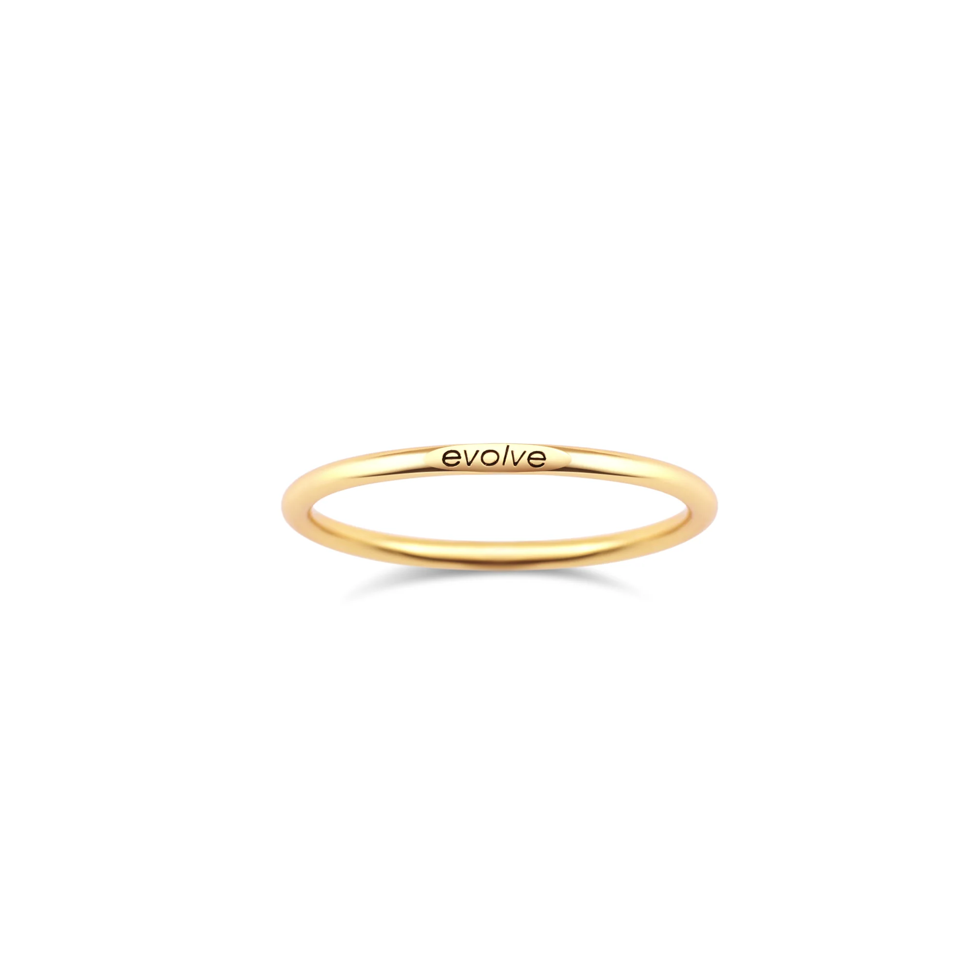 Sterling Silver Flat Top Super Tiny Stackable Name Ring - Image 14
