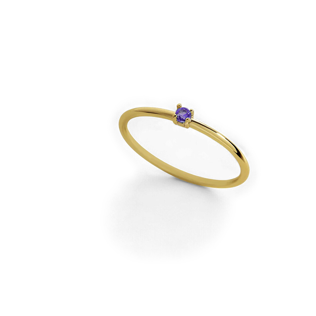 Super Dainty Birthstone Stacking Ring - Image 37