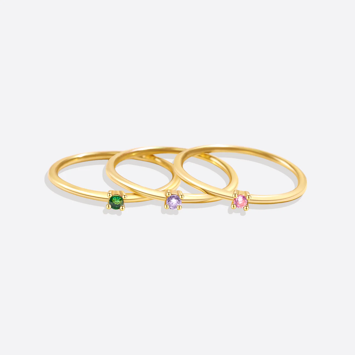 Super Dainty Birthstone Stacking Ring - Image 9