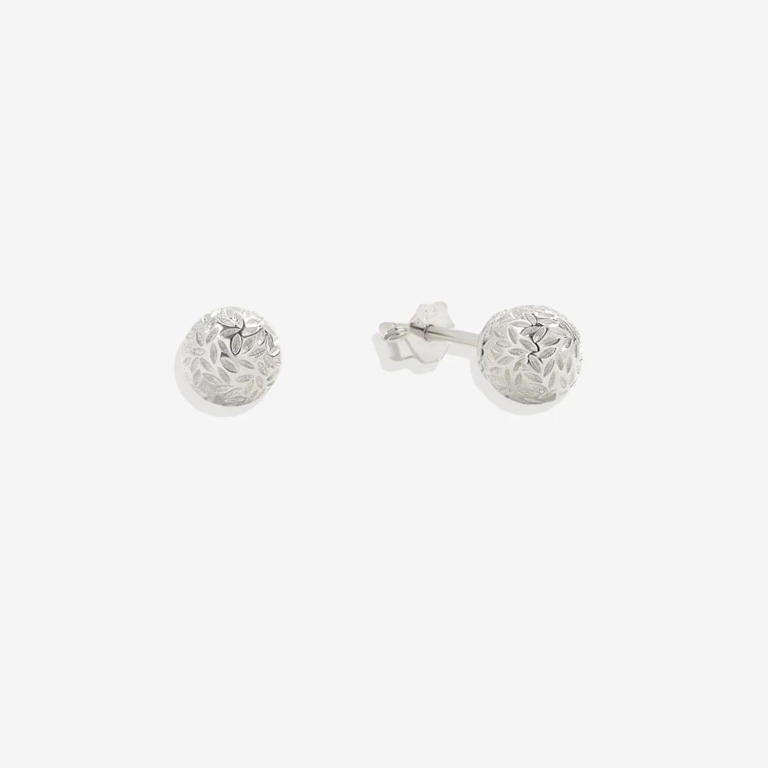 Textured Gold Ball Studs - Image 8