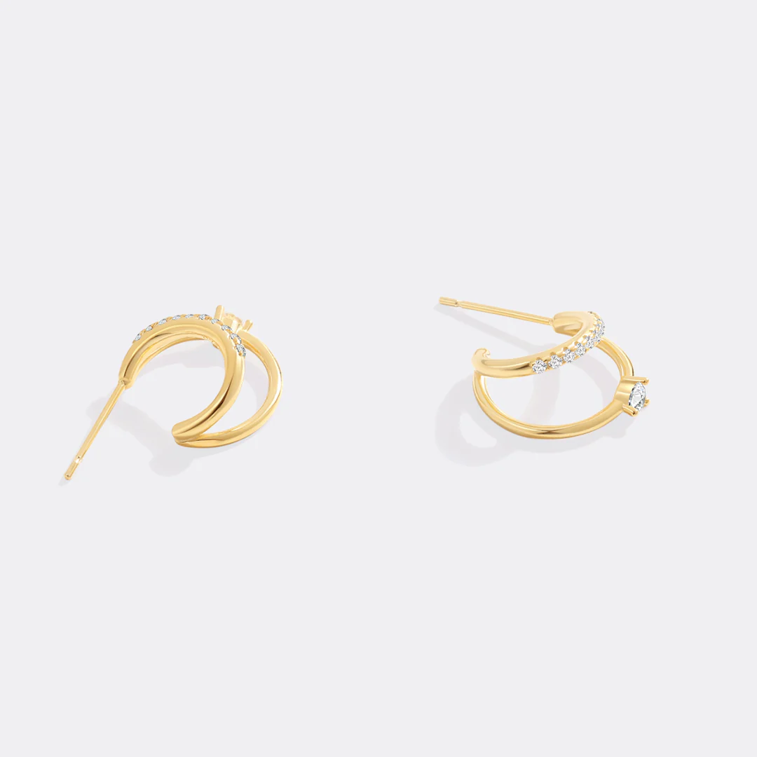 The Nova Double Hoop Earrings - Image 23