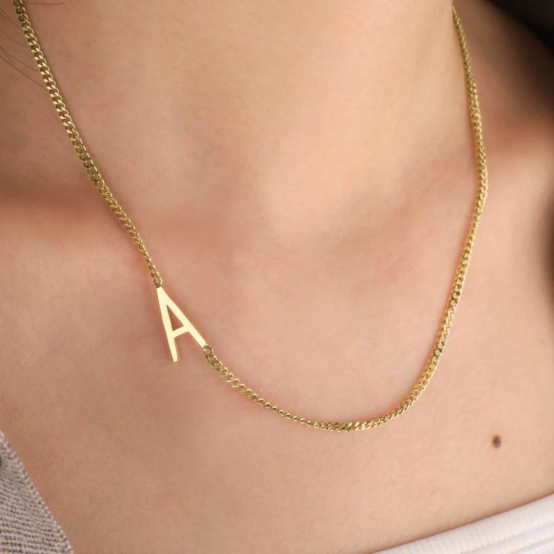 The Skinny Initial Necklace - Image 4