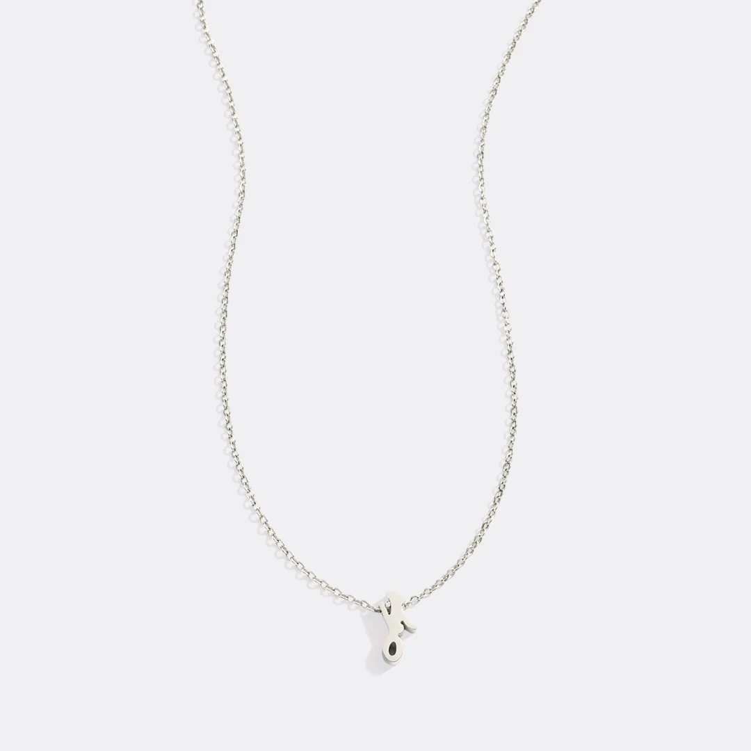 Tiny Script Initial Necklace - Image 19