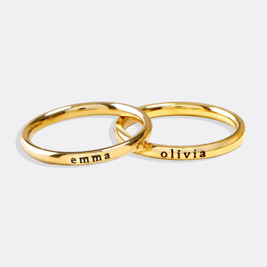 Tiny Stackable Name Ring - Image 6
