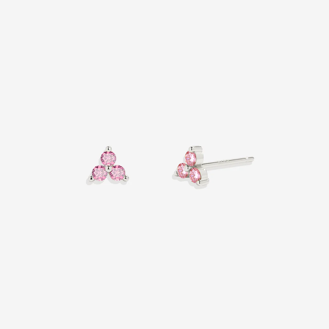 Trinity Birthstone Stud Earrings - Image 33