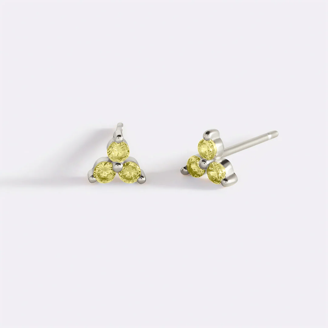 Trinity Birthstone Stud Earrings - Image 69