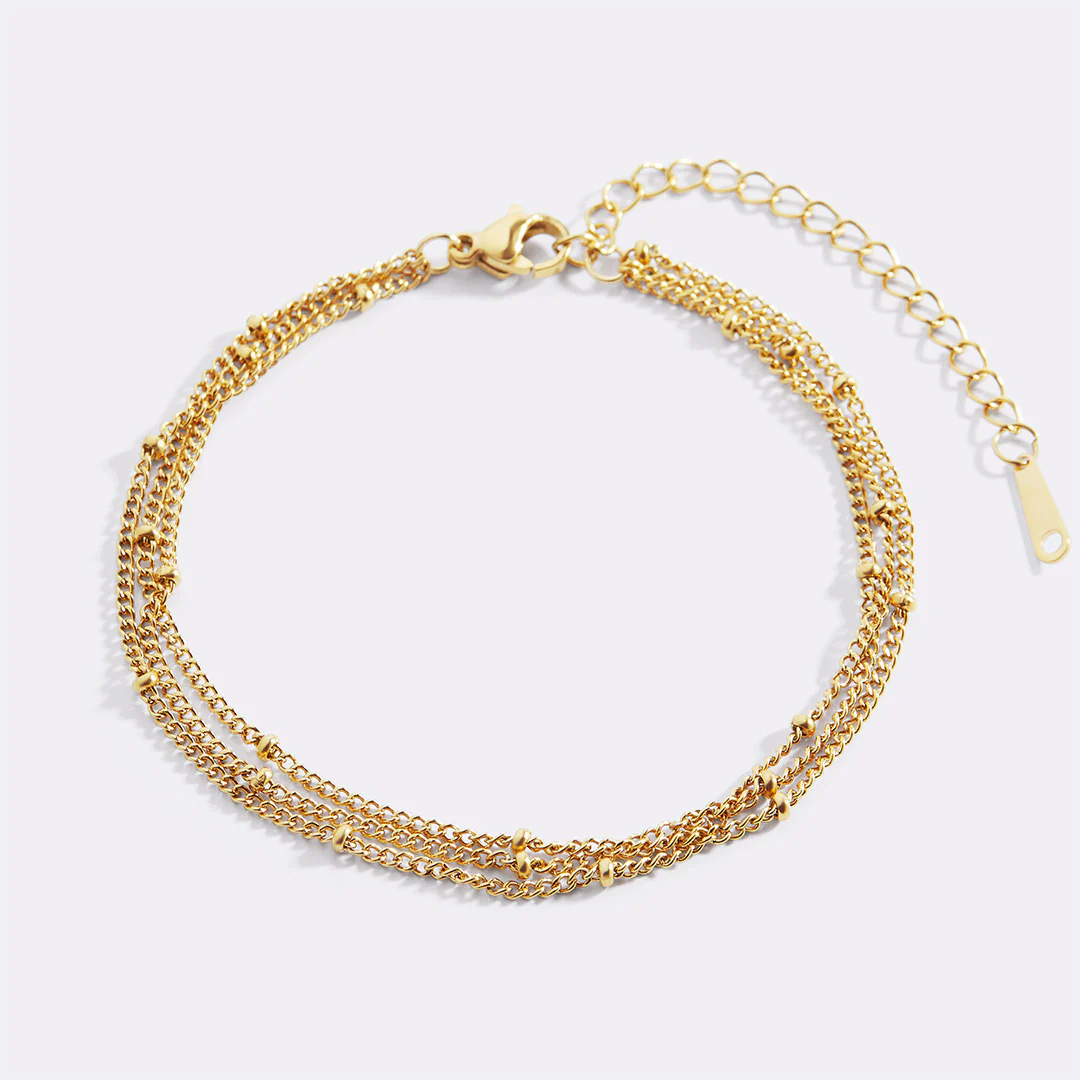 Triple Layer Satellite Chain Bracelet - Image 3