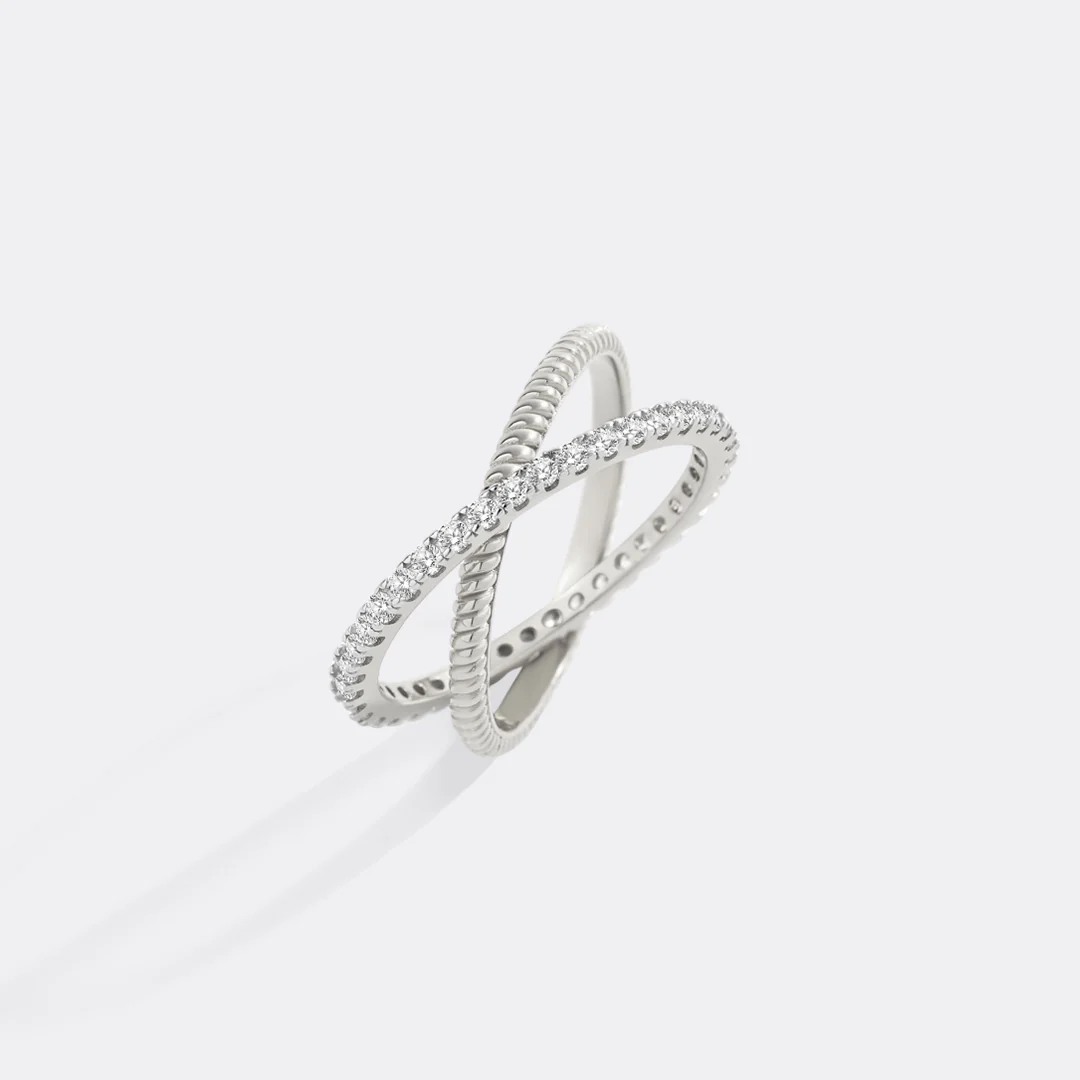 Twisted Interlocking Diamond Band - Image 4