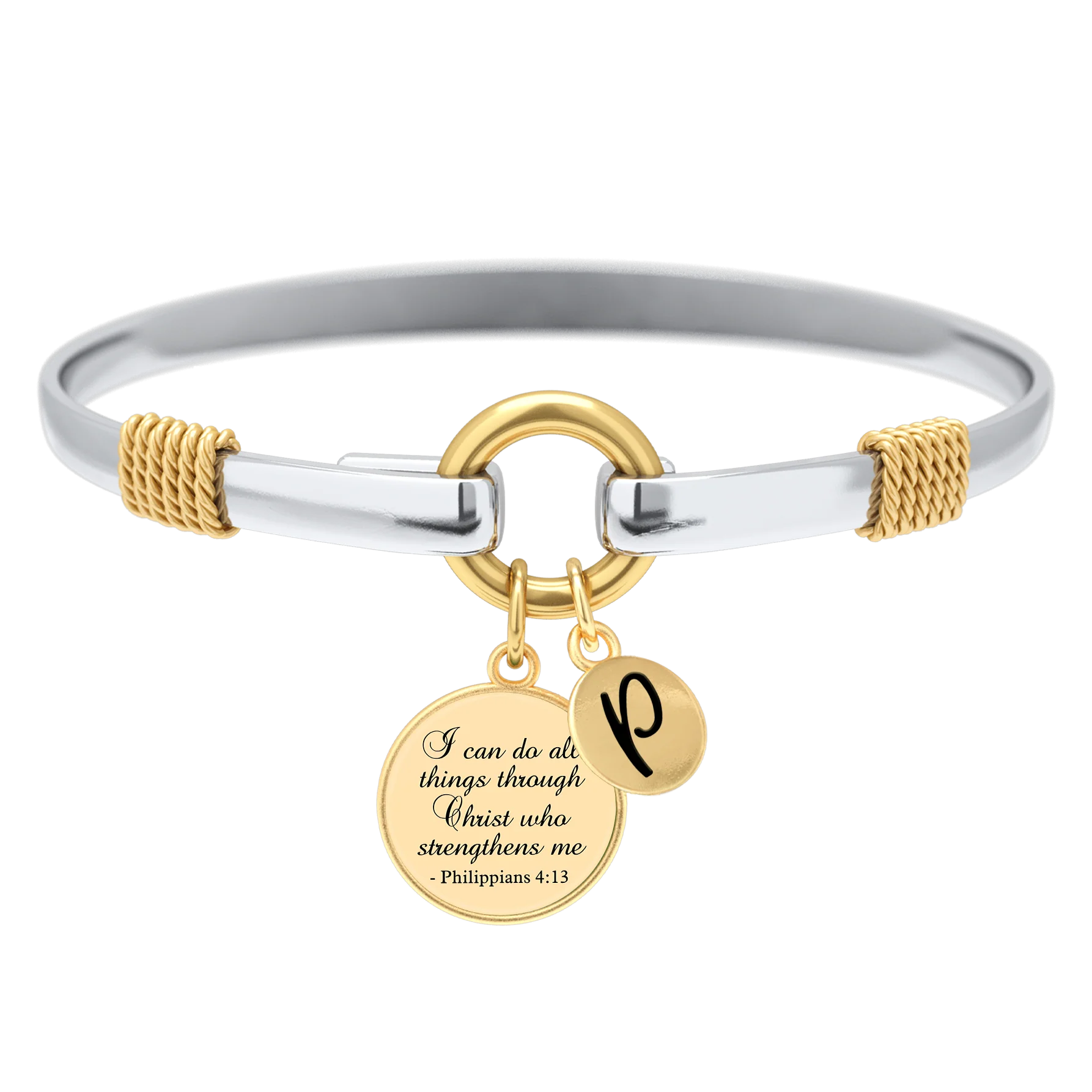All Things Through Christ - Two-Tone Custom Charm Bracelet - Image 25