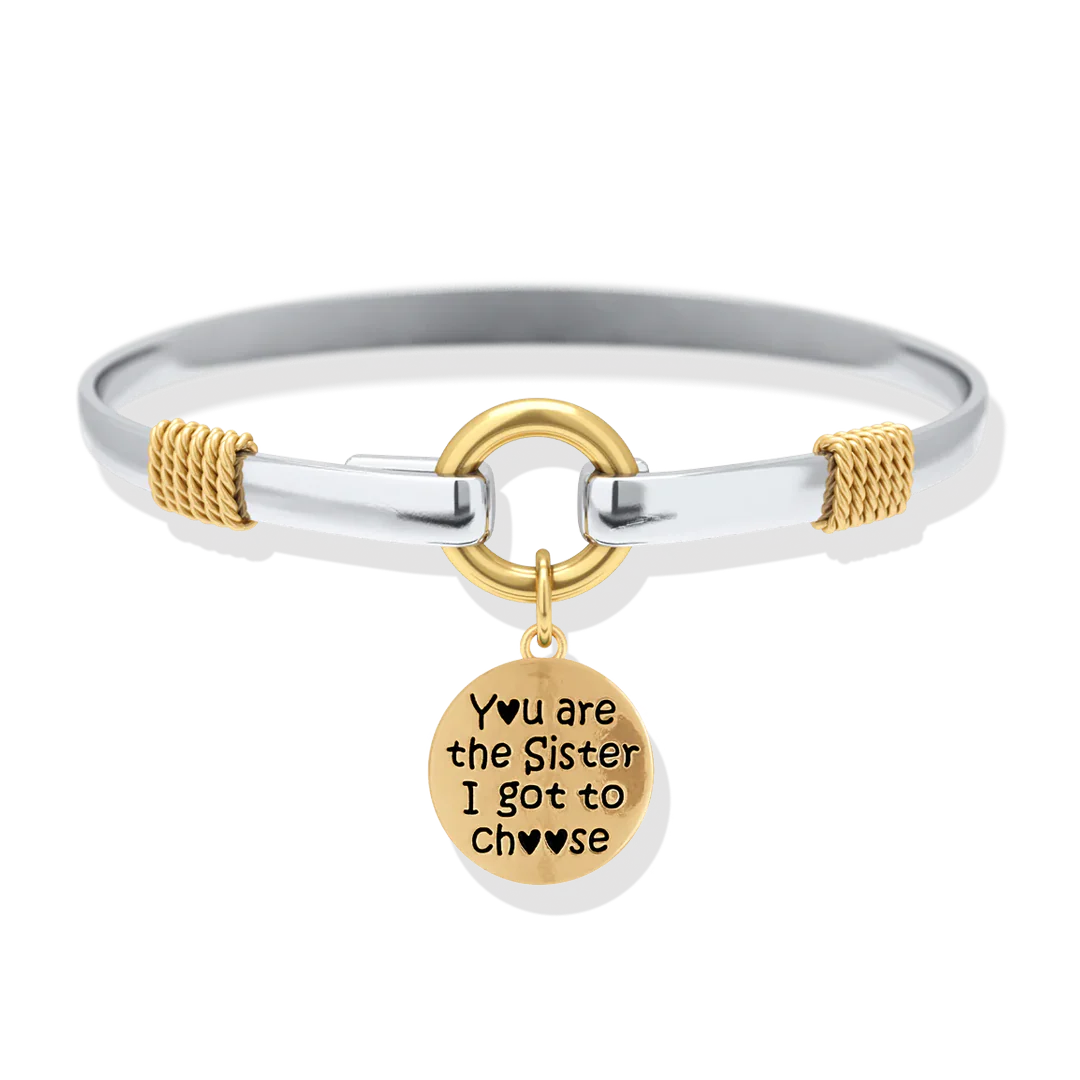 Sister I Got To Choose - Two-Tone Custom Charm Bracelet - Image 3