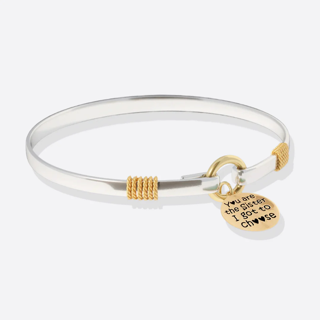 Sister I Got To Choose - Two-Tone Custom Charm Bracelet - Image 38