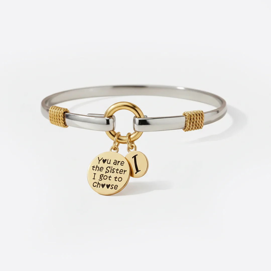 Sister I Got To Choose - Two-Tone Custom Charm Bracelet - Image 5